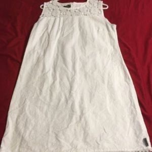 White linen dress
